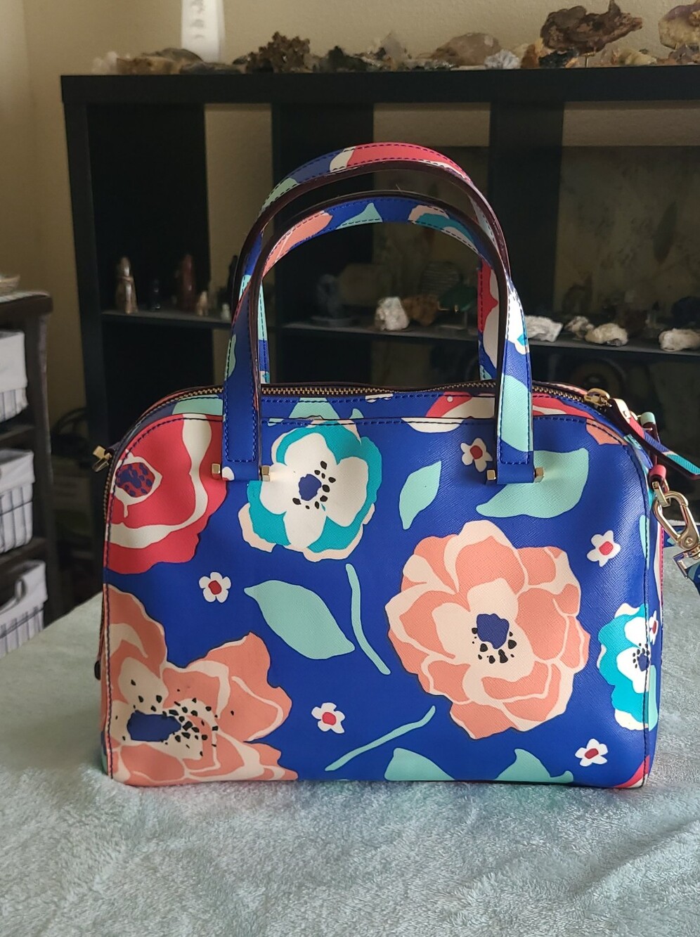 The Kate Spade Newbury Lane Small Felix Cherry Floral Satchel - Picture 6 of 16